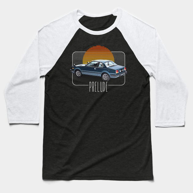 Honda Prelude  /// Retro Classic Car Lover Design Baseball T-Shirt by DankFutura